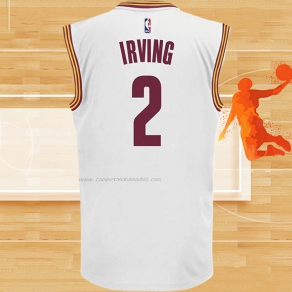 Camiseta Cleveland Cavaliers Kyrie Irving NO 2 Blanco