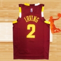 Camiseta Cleveland Cavaliers Kyrie Irving NO 2 Ciudad Rojo
