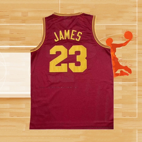 Camiseta Cleveland Cavaliers LeBron James NO 23 Mitchell & Ness Rojo