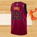 Camiseta Cleveland Cavaliers LeBron James NO 23 Retro Rojo2
