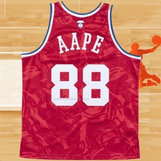 Camiseta All Star 1988 AAPE x Mitchell & Ness Rojo