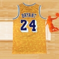 Camiseta Los Angeles Lakers Bape NO 24 Mitchell & Ness Amarillo