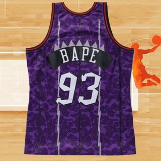 Camiseta Toronto Raptors Bape NO 93 Hardwood Classic Violeta