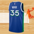 Camiseta Dallas Mavericks Christian Wood NO 35 Ciudad 2022-23 Azul
