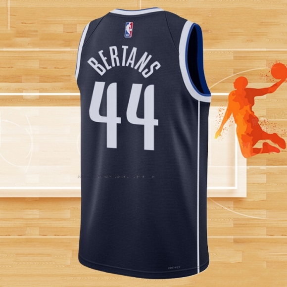 Camiseta Dallas Mavericks Davis Bertans NO 44 Statement 2022-23 Azul