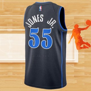 Camiseta Dallas Mavericks Derrick Jones JR. NO 55 Ciudad 2023-24 Azul