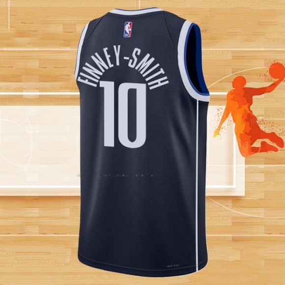 Camiseta Dallas Mavericks Dorian Finney-Smith NO 10 Statement 2022-23 Azul