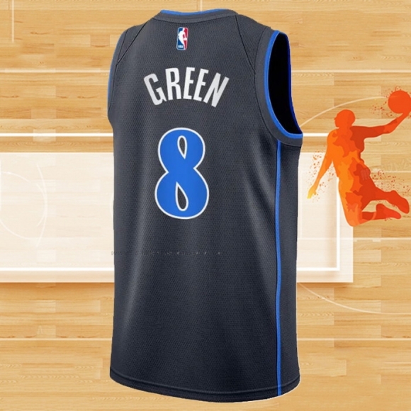 Camiseta Dallas Mavericks Josh Green NO 8 Ciudad 2023-24 Azul