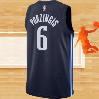 Camiseta Dallas Mavericks Kristaps Porzingis NO 6 Statement 2020-21 Azul