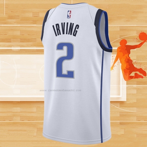 Camiseta Dallas Mavericks Kyrie Irving NO 2 Association 2022-23 Blanco