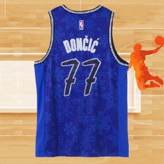 Camiseta Dallas Mavericks Luka Doncic NO 77 Fashion Royalty Azul