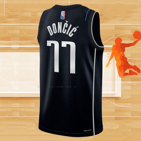 Camiseta Dallas Mavericks Luka Doncic NO 77 Select Series Negro