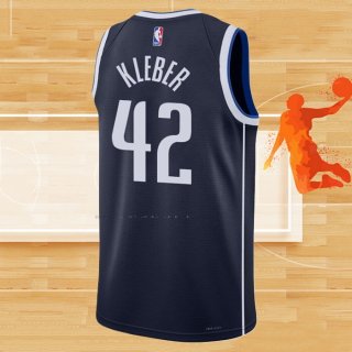 Camiseta Dallas Mavericks Maxi Kleber NO 42 Statement 2022-23 Azul