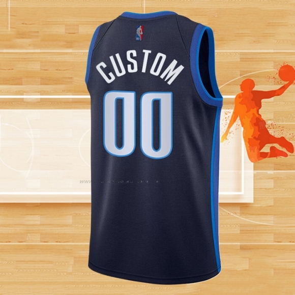 Camiseta Dallas Mavericks Personalizada Earned 2020-21 Azul