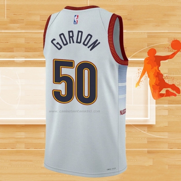 Camiseta Denver Nuggets Aaron Gordon NO 50 Ciudad 2022-23 Blanco