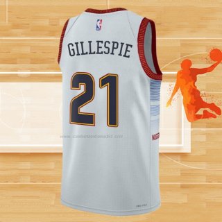 Camiseta Denver Nuggets Collin Gillespie NO 21 Ciudad 2022-23 Blanco