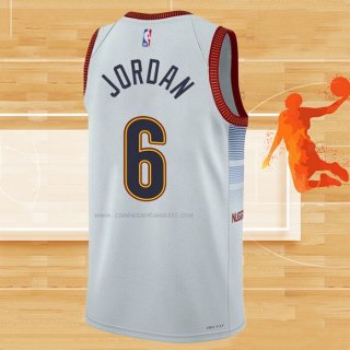 Camiseta Denver Nuggets Deandre Jordan NO 6 Ciudad 2022-23 Blanco