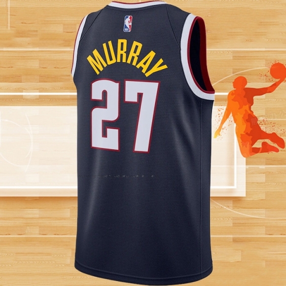 Camiseta Denver Nuggets Jamal Murray NO 27 Icon 2020-21 Azul