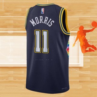 Camiseta Denver Nuggets Monte Morris NO 11 Ciudad 2021-22 Azul