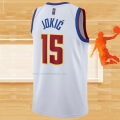 Camiseta Denver Nuggets Nikola Jokic NO 15 Earned 2020-21 Blanco