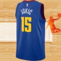 Camiseta Denver Nuggets Nikola Jokic NO 15 Statement 2020-21 Azul