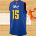 Camiseta Denver Nuggets Nikola Jokic NO 15 Statement Azul