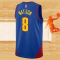Camiseta Denver Nuggets Peyton Watson NO 8 Statement 2022-23 Azul