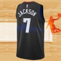 Camiseta Denver Nuggets Reggie Jackson NO 7 Ciudad 2023-24 Negro
