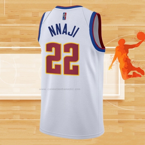 Camiseta Denver Nuggets Zeke Nnaji NO 22 Earned 2020-21 Blanco