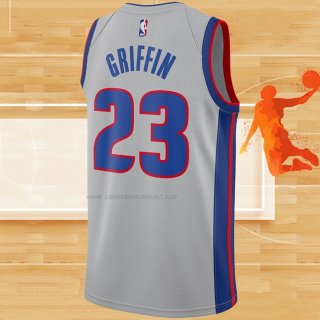 Camiseta Detroit Pistons Blake Griffin NO 23 Statement Gris
