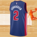 Camiseta Detroit Pistons Cade Cunningham NO 2 Icon Azul