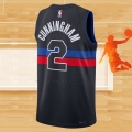 Camiseta Detroit Pistons Cade Cunningham NO 2 Statement 2022-23 Negro