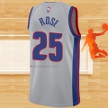 Camiseta Detroit Pistons Derrick Rose NO 25 Statement Gris