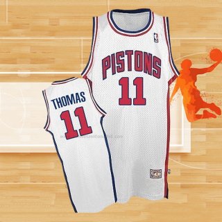 Camiseta Detroit Pistons Isiah Thomas NO 11 Retro Blanco