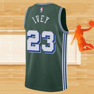 Camiseta Detroit Pistons Jaden Ivey NO 23 Ciudad 2022-23 Verde