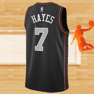 Camiseta Detroit Pistons Killian Hayes NO 7 Ciudad 2023-24 Negro