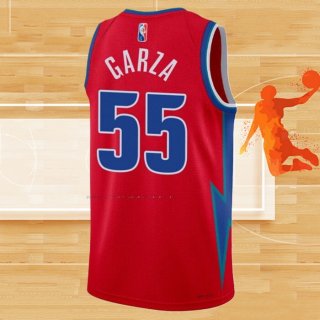 Camiseta Detroit Pistons Luka Garza NO 55 Ciudad 2021-22 Rojo