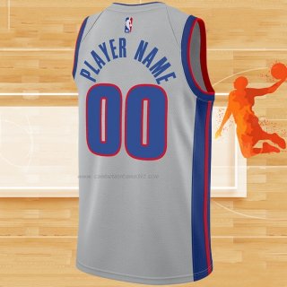 Camiseta Detroit Pistons Personalizada Statement Gris