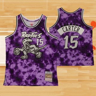 Camiseta Toronto Raptors Vince Carter NO 15 Galaxy Violeta