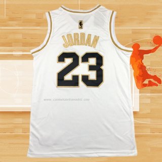 Camiseta Golden Edition Chicago Bulls Michael Jordan NO 23 Blanco