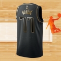 Camiseta Golden Edition Dallas Mavericks Luka Doncic NO 77 Negro