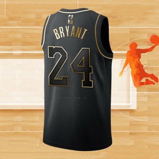 Camiseta Golden Edition Los Angeles Lakers Kobe Bryant NO 24 Negro