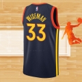 Camiseta Golden State Warriors James Wiseman NO 33 Ciudad 2020-21 Azul
