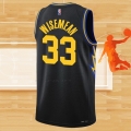 Camiseta Golden State Warriors James Wiseman NO 33 Ciudad 2021-22 Negro