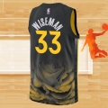 Camiseta Golden State Warriors James Wiseman NO 33 Ciudad 2022-23 Negro