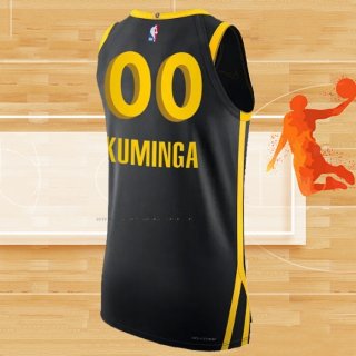Camiseta Golden State Warriors Jonathan Kuminga NO 00 Ciudad Autentico 2023-24 Negro