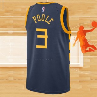 Camiseta Golden State Warriors Jordan Poole NO 3 Ciudad 2018-19 Azul