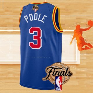 Camiseta Golden State Warriors Jordan Poole NO 3 Classic 2022 NBA Finals Azul