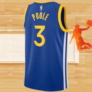 Camiseta Golden State Warriors Jordan Poole NO 3 Icon Azul