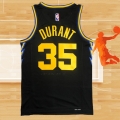 Camiseta Golden State Warriors Kevin Durant NO 35 Ciudad 2021-22 Negro